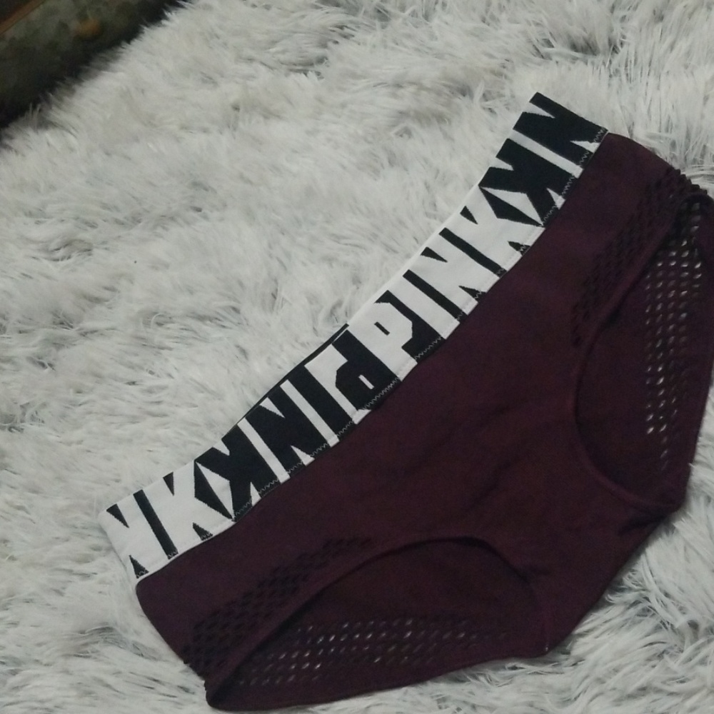 NEW- Pink /Stretchy logo bikini
